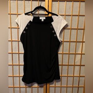 Black and light gray Women's Top